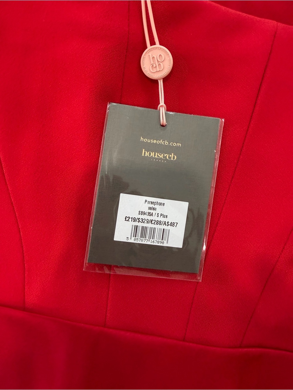 Persephone RED Strapless Satin Corset Cocktail Dress- NEW - Picture 8 of 10